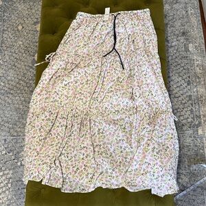JCREW new with tags floral midi skirt with side tie details